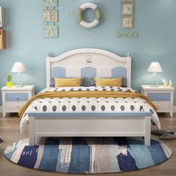 實木兒童床男孩奶油風簡約卡通單人床1.2米小孩1.35m床青少年 歷史價格詳細信息