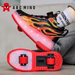 現貨】ABC MINO女童暴走鞋隱形輪滑鞋女孩輪子兒童溜冰學生四輪運動鞋子 歷史價格詳細信息