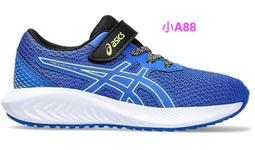 Asics Pre Excite 10 Ps [1014A297-006] 中童 慢跑鞋 運動鞋 魔鬼氈 緩衝 黑 藍 歷史價格詳細信息