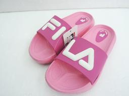FILA 童鞋 拖鞋 粉紅 黑金 藍橘 立體LOGO 防水 膠拖 中童 2S828V- 歷史價格詳細信息