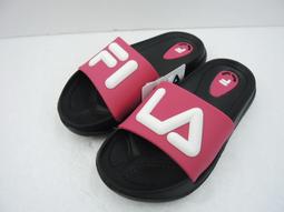 FILA 童鞋 拖鞋 粉紅 黑金 藍橘 立體LOGO 防水 膠拖 中童 2S828V- 歷史價格詳細信息