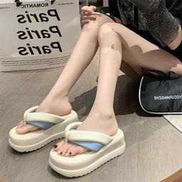 踩屎感拖鞋女士夏季2024新款室內家居防滑網紅厚底增高外穿涼拖鞋 歷史價格詳細信息