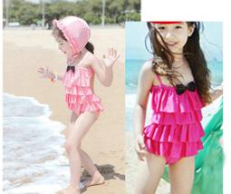 兒童泳衣女童夏連體公主裙式寶寶可愛女孩洋氣小中大童時尚遊泳衣 歷史價格詳細信息