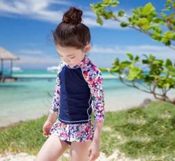 兒童泳衣女童長袖兩件式防曬女款可愛寶寶遊泳衣小女孩保守兩件式泳裝 歷史價格詳細信息