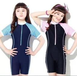 兒童泳衣女童連體青少年泳衣中大童泳衣女學生2023新款泳裝套裝夏 歷史價格詳細信息