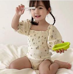 女童碎花連體泳衣2022夏季新款兒童女孩長袖防曬裙式網紗遊泳衣潮 歷史價格詳細信息