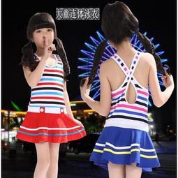 13兒童泳衣女童連體裙式12歲中大童遊泳裝15女孩學生韓版2022新款 歷史價格詳細信息