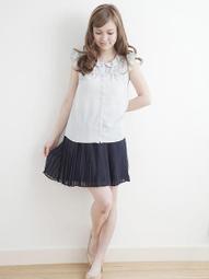 earth music＆ecology淺藍刺繡雷絲領襯衫 *M號*DITA.0918.LACE.poone.nuee 歷史價格詳細信息