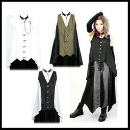 ＊MINI PUNK LOLO＊日本原創時尚-東京街頭達人假兩件式個性造型襯衫(a326008)ROCK 歷史價格詳細信息