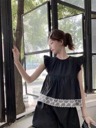 黑色小飛袖露背綁帶上衣+黑白格子寬褲 套裝 褲子 寬褲 闊腿褲 褲裙 女童 兒童 童裝【p0061236875902】 歷史價格詳細信息