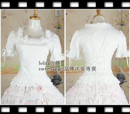 【貓熊繽雰】花花綁帶泡泡袖蕾絲涼爽小可愛Lolita甜美百搭 羅莉塔純棉背心襯衫(可量身訂做)短袖上衣粉白黑藍Gothi 歷史價格詳細信息