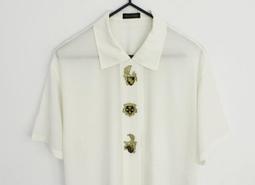 ▲乙波古著▼刺繡花朵領 早期vintage輕透白襯衫 日本製&古著店帶回 附補釦一顆 歷史價格詳細信息