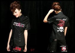 ＊mini &amp;amp; PUNK LOLO＊龐克個性街頭-銀河光速戰記光輪盔甲鉚釘個性背心 (Y-451)PUNK LOLITA 歷史價格詳細信息