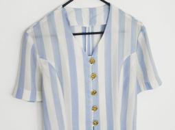 ▲乙波古著▼白奶油 早期vintage襯衫 透膚感 質料作工精緻 日本製&古著店帶回(EUREKATRIPLE PEACOCK山東MORNING DEER參考 歷史價格詳細信息