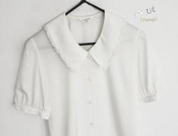 ▲乙波古著▼白奶油 早期vintage襯衫 透膚感 質料作工精緻 日本製&古著店帶回(EUREKATRIPLE PEACOCK山東MORNING DEER參考 歷史價格詳細信息