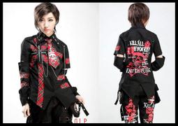 ＊mini PUNK LOLO＊龐克個性街頭-魔之浩劫妖靈少女蜘蛛網紗銀鏈造型袖套(GE003)PUNK 歷史價格詳細信息