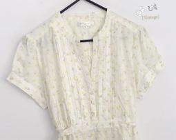 ▲乙波古著▼NET 靛藍蕾絲圖騰  襯衫 100%COTTON size:6 歷史價格詳細信息