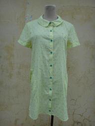 黃色圓點點透膚雪紡米白色短袖長版襯衫 點點米白色雪紡透膚襯衫 大尺碼上衣 大尺碼襯衫 二手女衣 二手女裝 原味衣櫃 歷史價格詳細信息