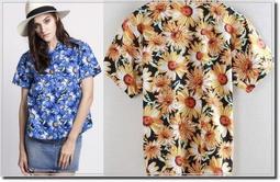 【WildLady】清！日本高價牌be radiance日系超美大花透視感雪紡短版襯衫 上衣 背心 歷史價格詳細信息