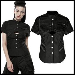 ＊MINI PUNK LOLO＊黑暗龐克視覺-暗黑戰略部隊機密任務雙口袋個性造型襯衫(WY-1012)PUNK 歷史價格詳細信息