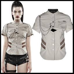 ＊MINI PUNK LOLO＊黑暗龐克視覺-暗黑戰略部隊機密任務雙口袋個性造型襯衫(WY-1012)PUNK 歷史價格詳細信息