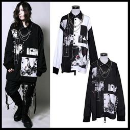 ＊MINI PUNK LOLO＊日本龐克視覺-惡魔の試煉章節十字塗鴉個性造型襯衫(中性.sb01075)PUNK 歷史價格詳細信息