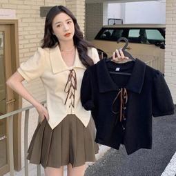 2206(2色S~XL)名媛時裝牛仔襯衫女設計感性感小心機露肩公主袖上衣女短版短袖上衣 歷史價格詳細信息