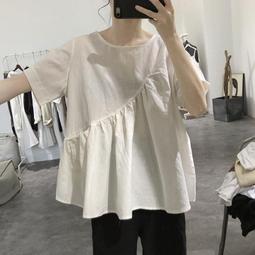 【時尚完美】2022夏季新款韓版時尚大碼圓領條紋襯衫女七分袖上衣寬鬆休閒襯衣OL通勤百搭女服 歷史價格詳細信息