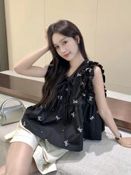 黑色小飛袖露背綁帶上衣+黑白格子寬褲 套裝 褲子 寬褲 闊腿褲 褲裙 女童 兒童 童裝【p0061236875902】 歷史價格詳細信息