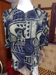 特價品/13區/復古深藍色普普風日本古著襯衫L-XL號品項如圖（二手） 肩寬38公分袖長22公分胸圍40吋腰圍40吋 歷史價格詳細信息