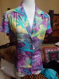 特價品/13區/復古深藍色普普風日本古著襯衫L-XL號品項如圖（二手） 肩寬38公分袖長22公分胸圍40吋腰圍40吋 歷史價格詳細信息