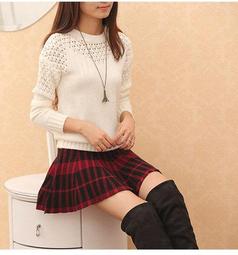 ☆優米小舖☆【WM151150】韓系日系秋冬顯瘦打底學生風性感深V領一字領後肩長袖長版寬鬆針織毛衣*胖MM/大碼可* 歷史價格詳細信息