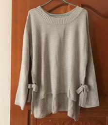 O-LIWAY 淺灰色 台灣製 MIT  V領開岔長版針織外套-oliway 歷史價格詳細信息