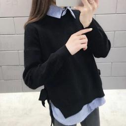 BJ COLLECTION~ 日系原宿風拼色個性條紋襯衫 (#BJC30002) M/L 黃棕/白 歷史價格詳細信息