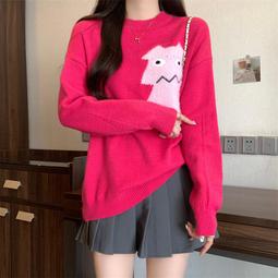 冬季慵懶風字母印花女加絨美式復古百搭學生寬松上衣圓領衛衣 歷史價格詳細信息