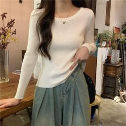 ６９９免運丷圓領套頭長袖軟糯針織打底衫冬季慵懶風寬鬆可愛多巴胺上衣毛衣女流行女裝女性衣服休閒服裝丷DC13201 歷史價格詳細信息