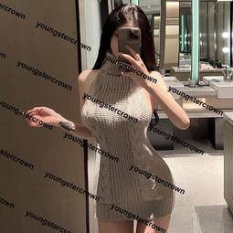 開胸高領露背毛衣 側乳裸背深V百搭連身裙 針織 cos cosplay 性感情趣處男殺手 聖誕情人禮物 歷史價格詳細信息
