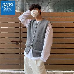 拉鏈坎肩背心男ins潮牌運動無袖t恤痞帥馬甲汗衫男生鏤空寬松型機能背心-雅怡尚品 歷史價格詳細信息