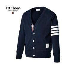 TB針織4扣外套男V領毛衣薄款春秋新款韓版復古潮流休閒緊身外套天天精選 歷史價格詳細信息