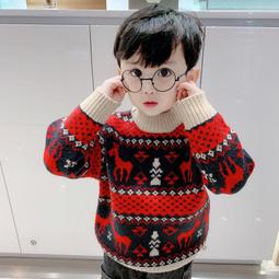 耶誕毛衣 耶誕針織衫 耶誕醜毛衣 耶誕節毛衣 耶誕節衣服 紅色毛衣女寬鬆慵懶風新年卡通小熊提花針織衫學生圓領上衣外穿潮 歷史價格詳細信息