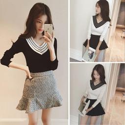 ☆優米小舖☆【WM15116】日系vivi雜誌秋冬顯瘦氣質小勾花圓領甜美短款長袖針織毛衣*2色* 歷史價格詳細信息