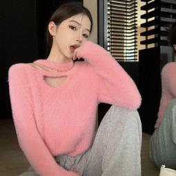 女裝 軟糯純色麻花毛衣女秋冬季內搭設計感外穿慵懶風針織衫上衣 歷史價格詳細信息