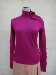 楹 ~ 正品 義大利製 BURBERRY 桃紅色 五分袖襯衫 size: 10 歷史價格詳細信息