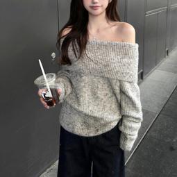 慵懶氣質毛衣 兔子條紋撞色針織毛衣 23新款寬鬆春秋圓領上衣潮   M2XL 寬鬆外穿慵懶軟糯奶fufu外套 歷史價格詳細信息