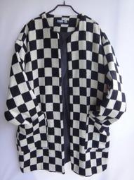 韓國進口! YEOU-YA 磨毛面料.格子紋.落肩.無釦.圓領長版外套 價格比較,價格查詢,歷史價格詳細信息