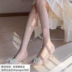 水鉆蝴蝶結方頭粗跟單鞋大碼43 44 45 46 47碼方頭粗跟反串鞋大碼 歷史價格詳細信息