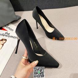 職業高跟鞋女細跟作鞋女黑色粗跟上班尖頭真皮小皮鞋單鞋女 歷史價格詳細信息
