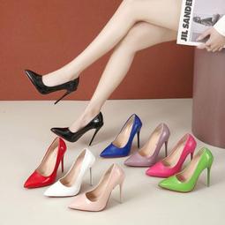 高跟鞋床上炮鞋女細跟年春秋新款黑色紅底10厘米大碼尖頭單鞋 歷史價格詳細信息