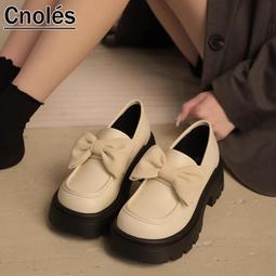 樂福鞋女2024新款夏季厚底棕色英倫風小皮鞋女鞋咖色單鞋配裙子爆 歷史價格詳細信息