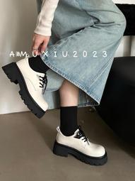 英倫風淺口小皮鞋女法式復古單鞋2023春秋季新款瑪麗珍粗跟高跟鞋（滿599元免運） 歷史價格詳細信息